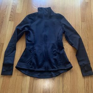 Black Full-Zip Fitted Jacket
